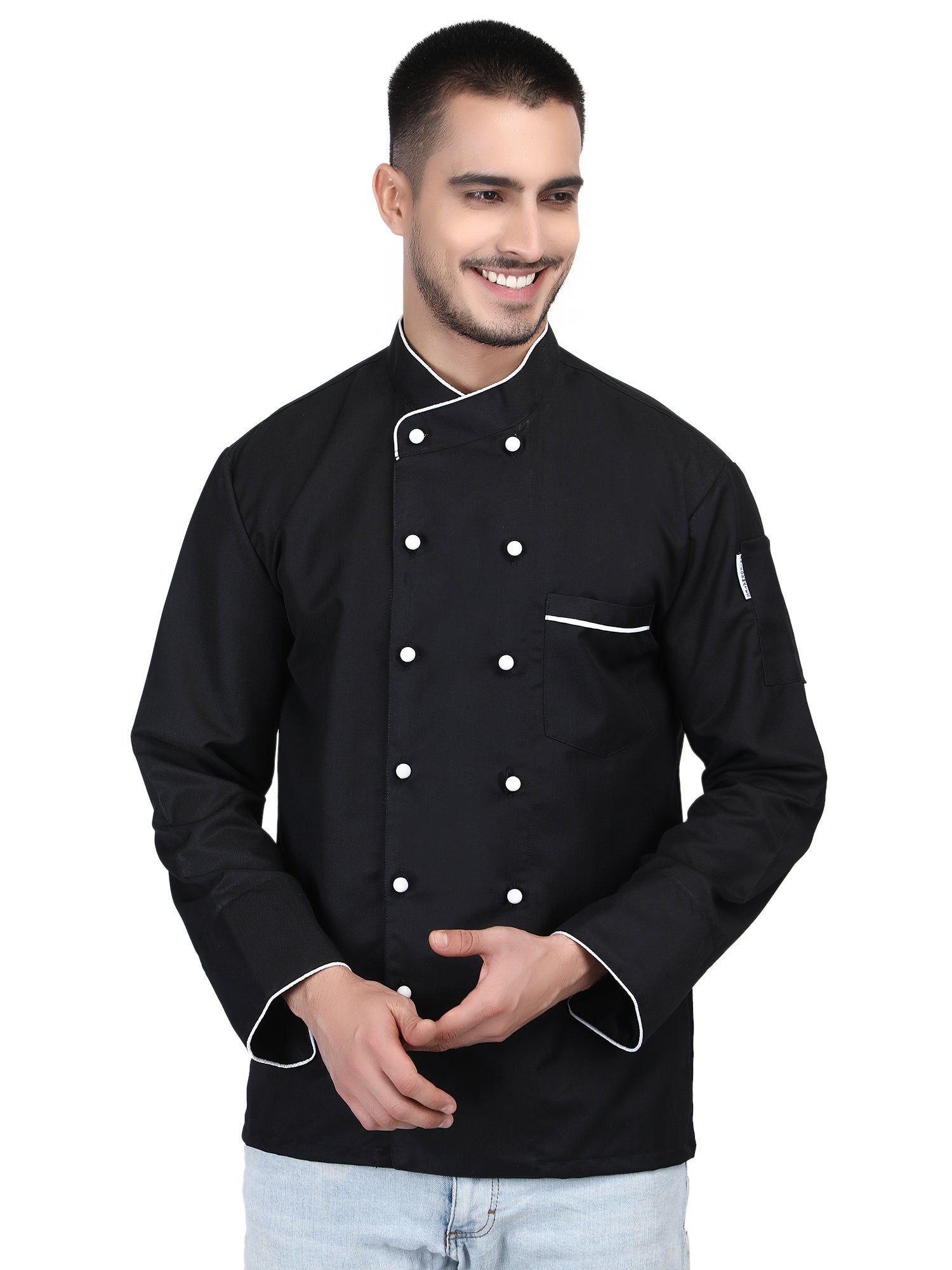 Long Sleeves Men Women Chef Coat Jacket Uniform Unisex for Food Service, Caterers, Bakers and Culinary Professional